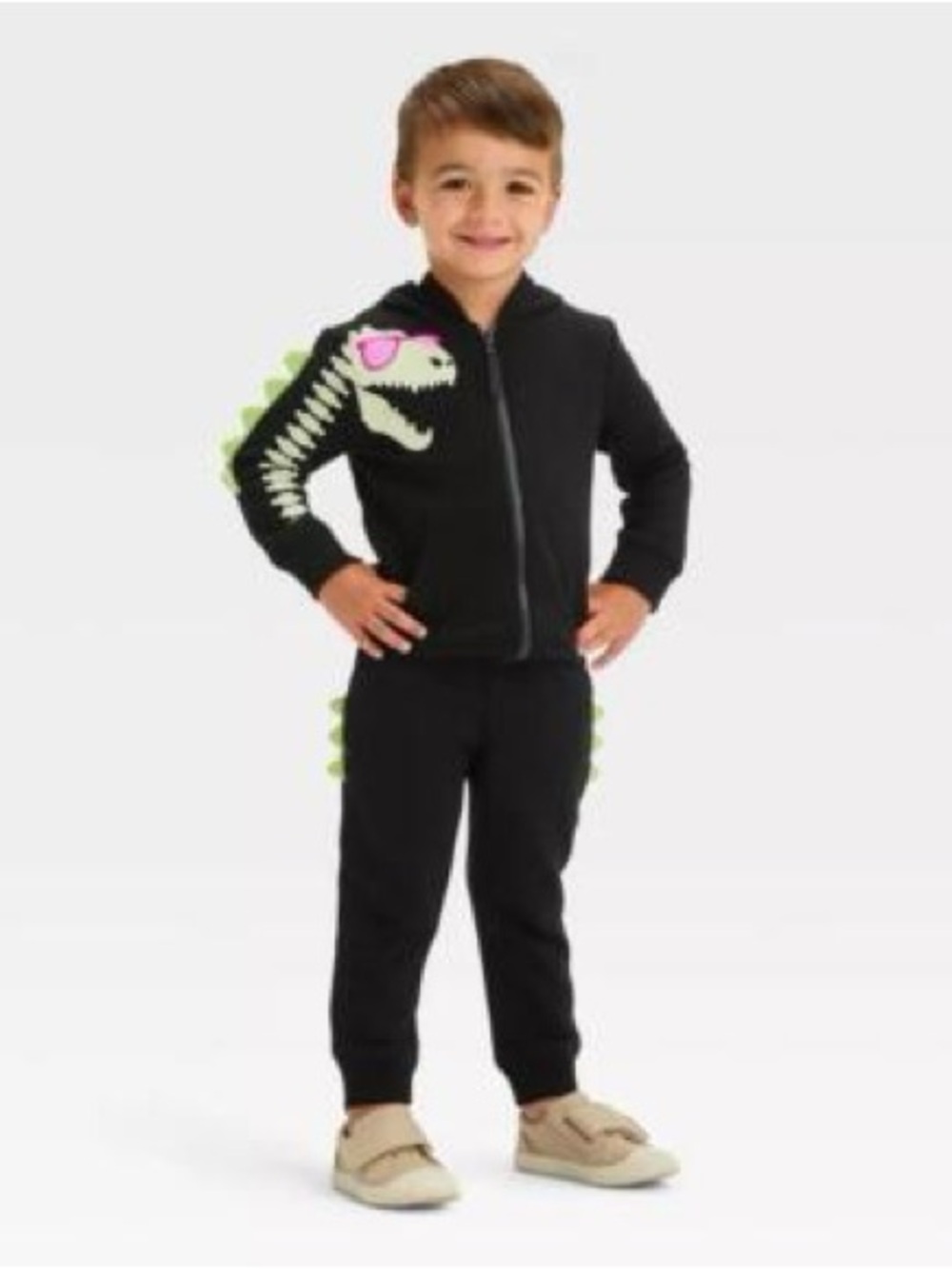 Cat & Jack Dinosaur Skeleton Sweat Set